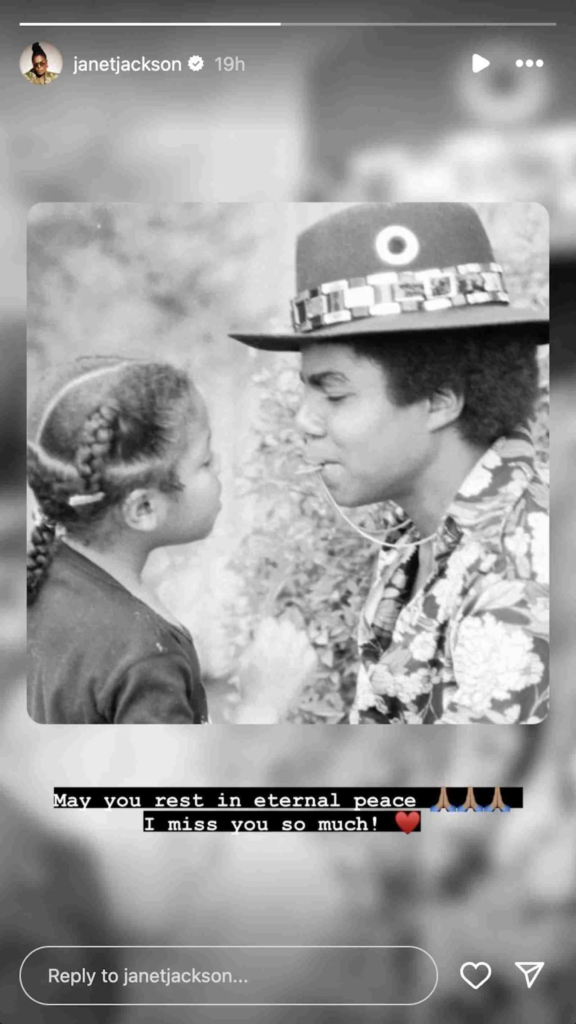 Janet Jackson despide a su hermano Tito Jackson