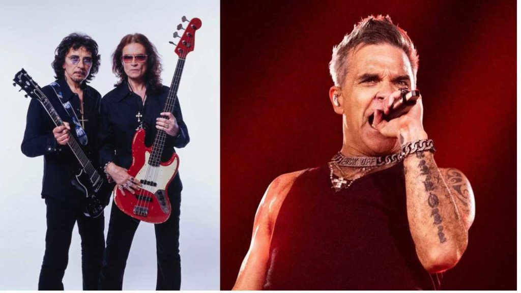 Robbie Williams sorprende con una colaboración épica junto a las leyendas del rock.