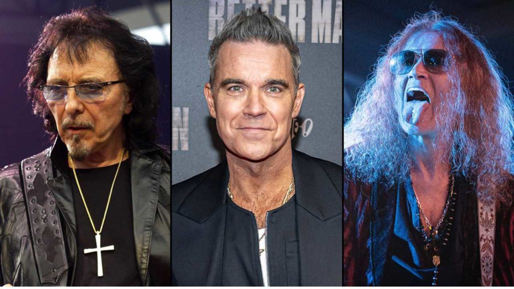 Robbie Williams sorprende con una colaboración épica junto a las leyendas del rock.