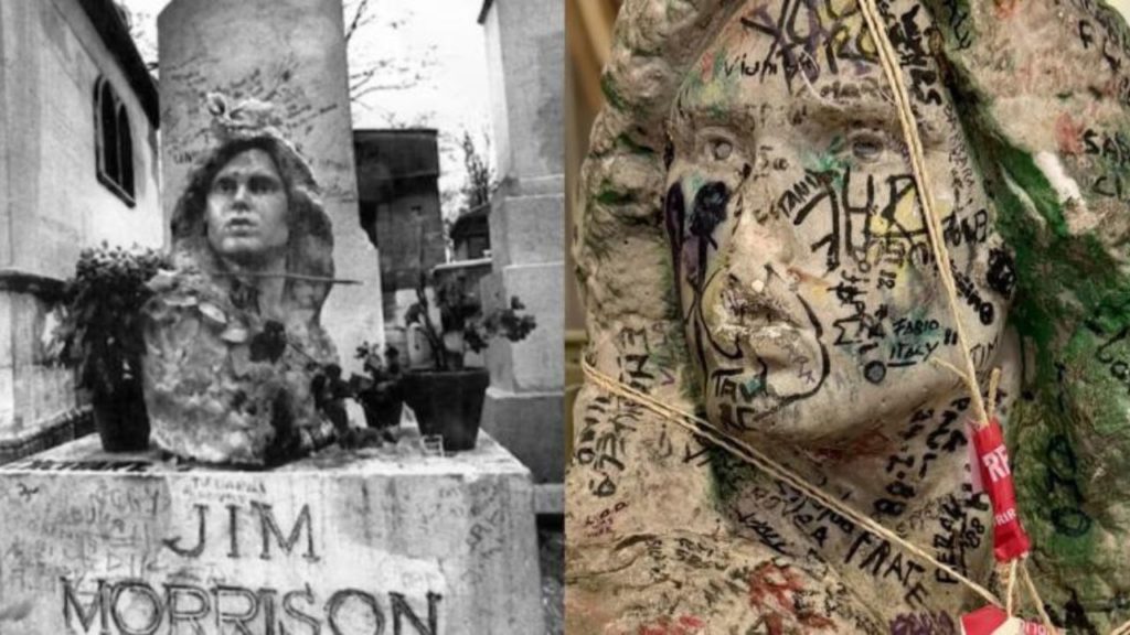 El busto de Jim Morrison reabre su legado en el cementerio Père-Lachaise