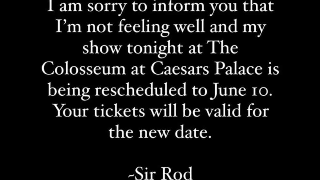 No es la primera vez que Rod Stewart enfrenta contratiempos de salud